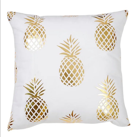 Gold pineapple accent pillow cover 18” 602018 - Picture 2 of 2